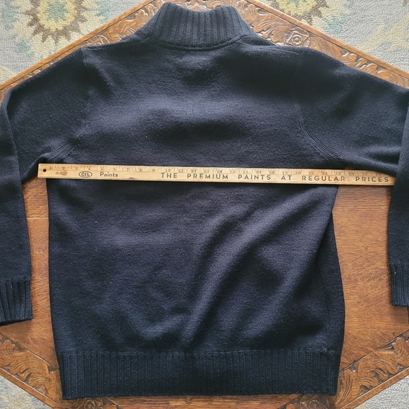 J. Crew Black Wool Cardigan Shacket Large - Picture 5 of 6